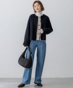 23区 S 【洗える】カシミヤブレンド ケーブルニットカーディガン