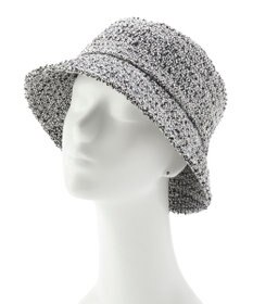 MOONBAT PAUL & JOE ACCESSOIRES 【サイズ調整可】ネコチャーム付ツイードバケットハット UV