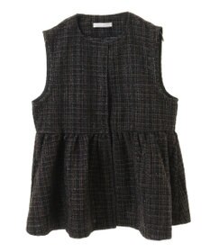 Green Parks ラメツィードペプラムベスト