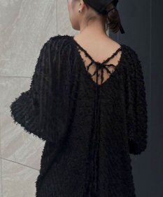 Green Parks AnriettMusee カットジャガードタックブラウス