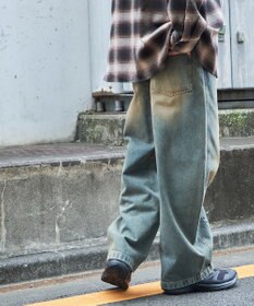 WEGO イージーバレルレッグデニムパンツ2