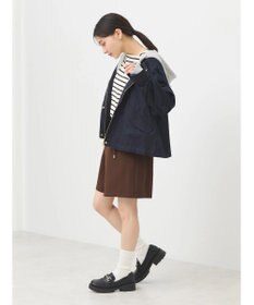 earth music&ecology パーカー付きミリタリーブルゾン