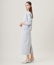 ICB L 【洗える】コットンポリエステルスムース ニットスカート
