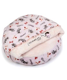 PET PARADISE ディズニー ミニーマウス 丸形寝袋 遠赤外線 《ケーキ柄》 60cm