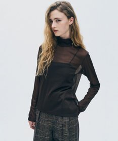 uncrave トリコットシフォン タートルトップス