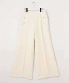 自由区 【XSサイズ～】ブライトリネンオックス ワイドパンツ