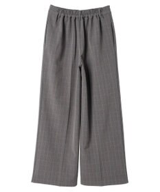 Green Parks きれいシルエットチェックワイドパンツ