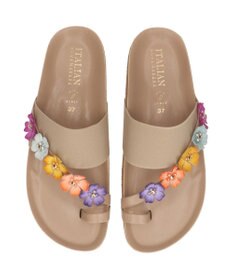 INTER-CHAUSSURES 【ITALIAN SHOEMAKERS】フラワーストラップフットベッドサンダル