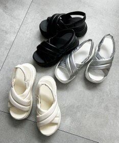 WEGO パテッドクロス厚底サンダル