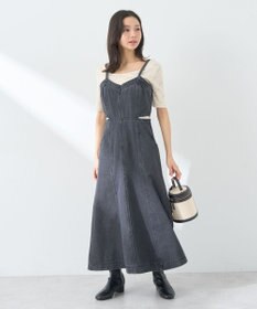 earth music&ecology サイドカットデニムキャミワンピース