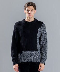 JOSEPH HOMME メリノコントラスト　ローゲージニット　