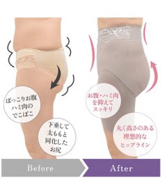 BRADELIS New York 【BRADELIS NewYork peace】綿混ハイブリッド・デイリーガードル24 お腹から太ももまでをスッキリ整える補正ガードル