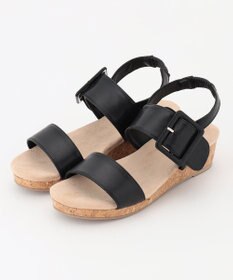 ANY 【履き心地抜群】ダブルベルトウェッジサンダル