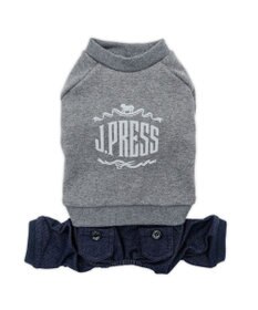 PET PARADISE J.PRESS ロゴ 裏起毛 ロンパース 小型犬