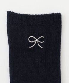 ANY KIDS 【日本製】リボン 刺繍 ハイソックス