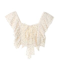 earth music&ecology フロッキードットフリルビスチェ