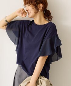 AMERICAN HOLIC 【WEB限定】袖チュールサイドスリットプルオーバー