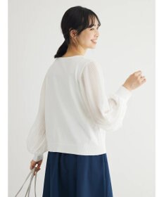 Green Parks プリーツ袖ニットプルオーバー