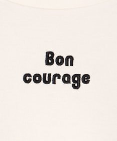 UNFILO BEAUTY FORM ロゴ刺繍フレンチスリーブTシャツ