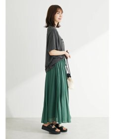 Green Parks インド綿　ふんわりボイルロングスカート
