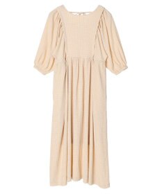 earth music&ecology ボリュームスリーブＣｈｅｃｋワンピース