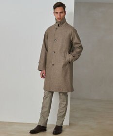 GOTAIRIKU 【薄中綿仕様】スーパーライトウエイトカシミヤブレンド ステンカラーコート ベージュ系8