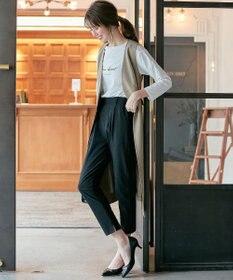 ANY SIS 【洗える】さらさらストレッチ テーパード パンツ