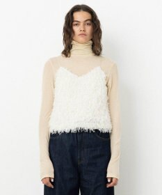 NAVE 【Nave・洗える】フェザーフリンジ キャミソールブラウス