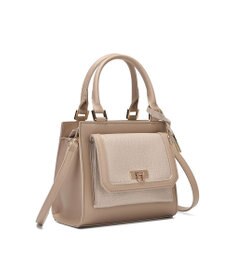 style code 【MERCURYDUO/マーキュリーデュオ】メタリッククラック調型押し フラップハンドバッグ