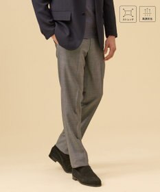 J.PRESS MEN 驚きの軽さ【洗える / 高通気性 / ストレッチ性 / 防シワ】バーズアイスラックス / ノータック ライトグレー系