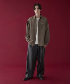 WEGO フェイクスウェードワンポイントBIGシャツ（LS）