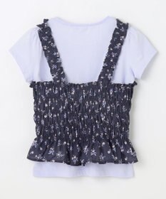 ANY KIDS フラワー×リボン ビスチェ付きTシャツ