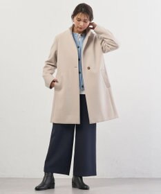 J.PRESS LADIES ショートビーバー スタンドカラー コート