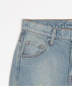WEGO ダメージストレートデニムパンツ