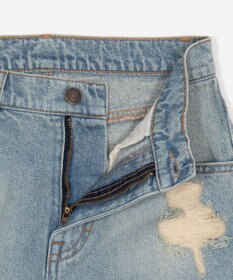 WEGO ダメージストレートデニムパンツ