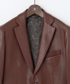 JOSEPH ABBOUD 【長く育てたいサスティナブルなレザー】ベジタブルラムレザージャケット
