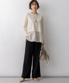 23区 L ナチュラルコットンベア シアードッキング カットソー