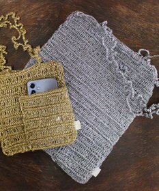 ROOTOTE 1090【手編みカゴバッグ風】SC.ベビールー.クロッシュメタリック-A