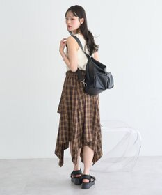 earth music&ecology イレヘムチェックシャツライクスカート