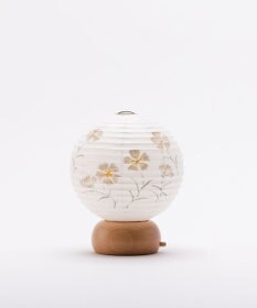 ちょうちん堂 【あかり道】〈手書絵付〉ナチュラルなでしこ ちょうちん ライト