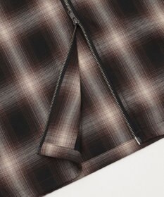 WEGO 【ユニセックス着用ITEM/MLサイズ展開】オンブレチェックシャツジャケット