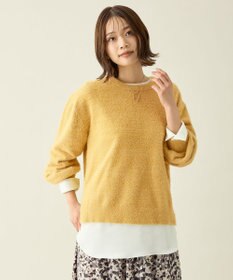 ANY L ショートシャギープルオーバーニット