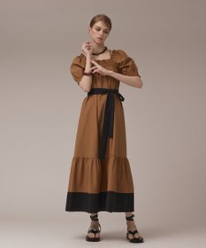 GRACE CONTINENTAL ギャザーロングワンピース