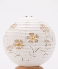 ちょうちん堂 【あかり道】〈手書絵付〉ナチュラルなでしこ ちょうちん ライト