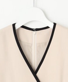 Feroux 【洗える】バイカラートリム ジャンパースカート