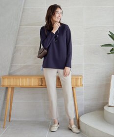 Tiaclasse 【シーズンレス・日本製・洗える】ローズファイン・スリムストレートパンツ