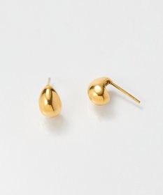 Phoebe 【金属アレルギー対応】プックリハーフフープミニピアス　ゴールド/サージカルステンレス