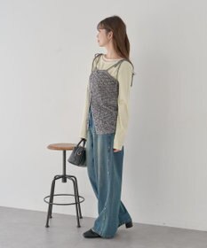 earth music&ecology 【予約】透かし編みニットキャミビスチェ