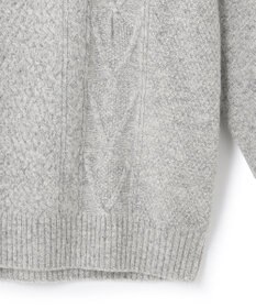 J.PRESS MEN 【Cash Lamb's Wool】ケーブルハーフジップ ニット