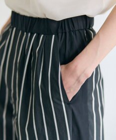 BEIGE， QUARTZ / 側章コンビ ストライプパンツ